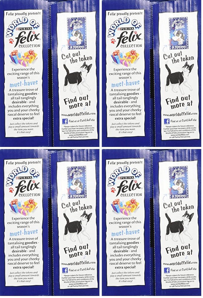 4 x Felix As Good As It Looks Favourites Selection In Jelly Wet Cat Food 12 X 100G