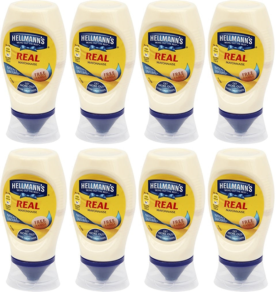 8 x Hellmann's Mayonnaise Real 250 Ml