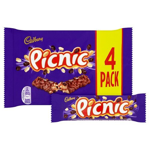 Cadbury Picnic Chocolate Bar 4 Pack 152G
