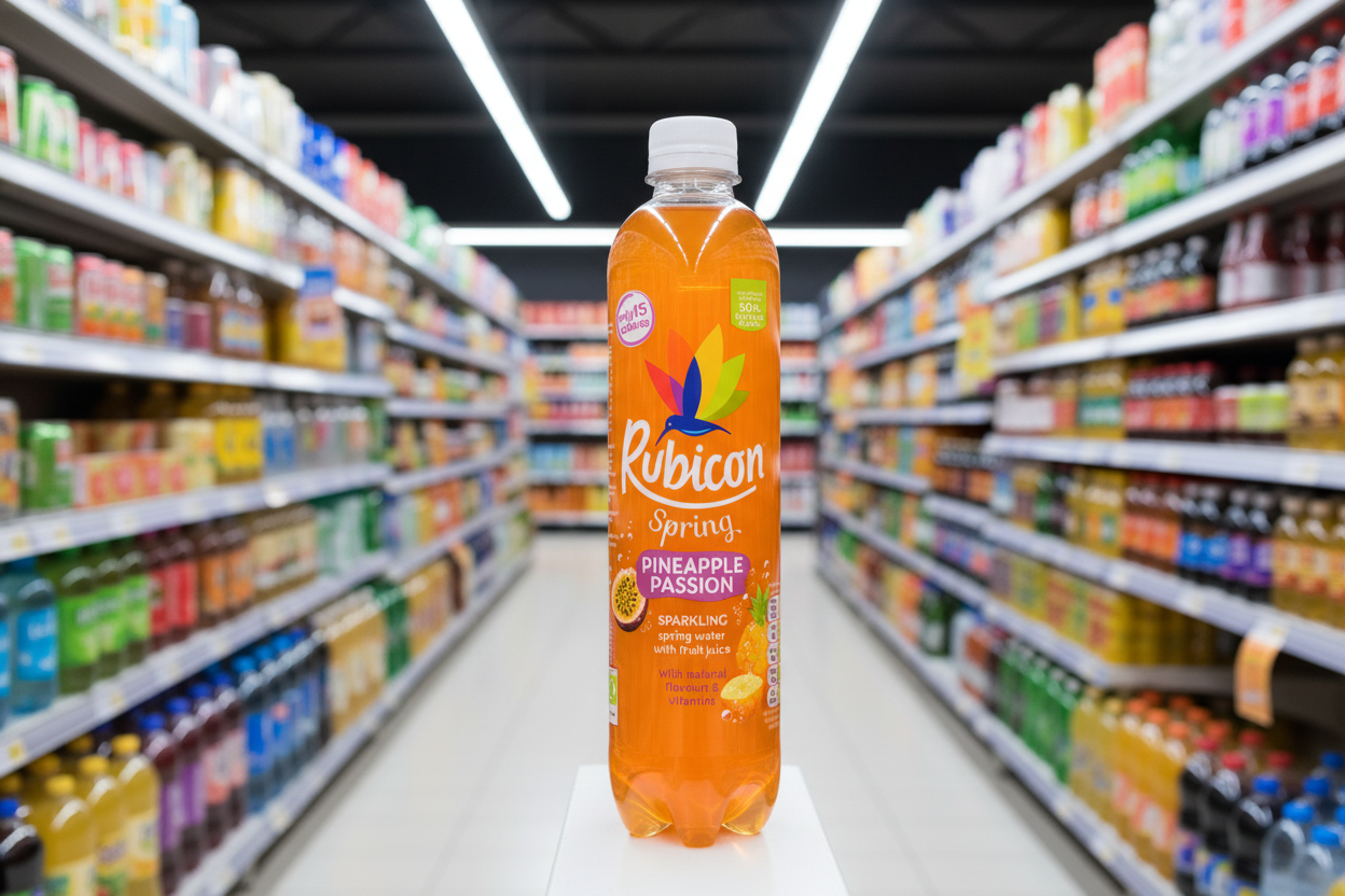 12 x Rubicon Spring Pineapple Passion Flavoured Sparkling Spring Water 500Ml