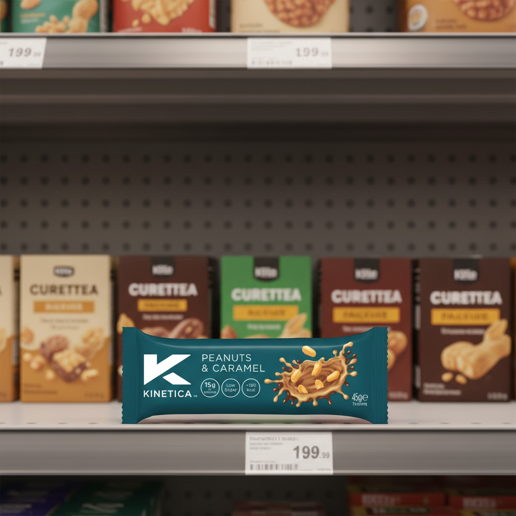 15 x Kinetica Protein Bar Peanuts & Caramel 15 X 45G