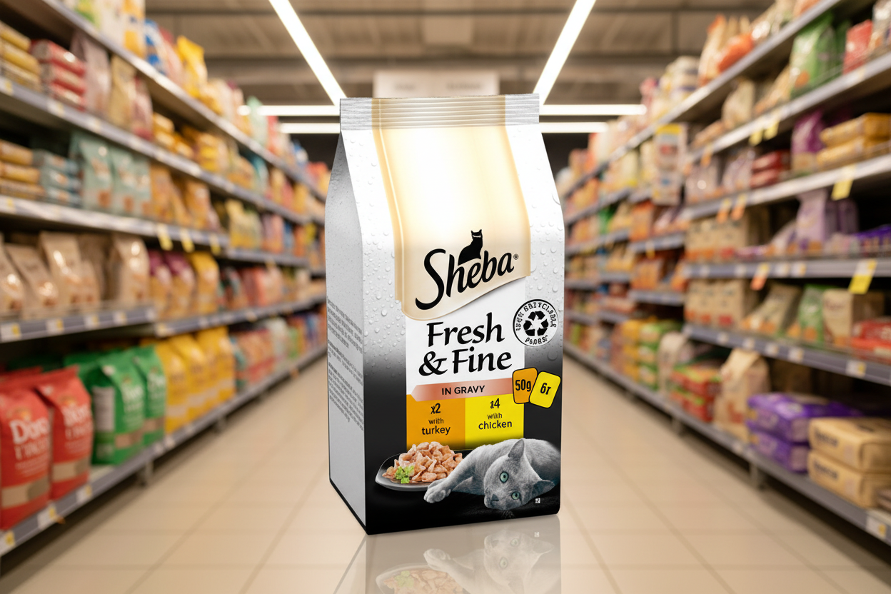 8 x Sheba Fresh & Fine Pouch Poultry Selection Gravy 6X50G