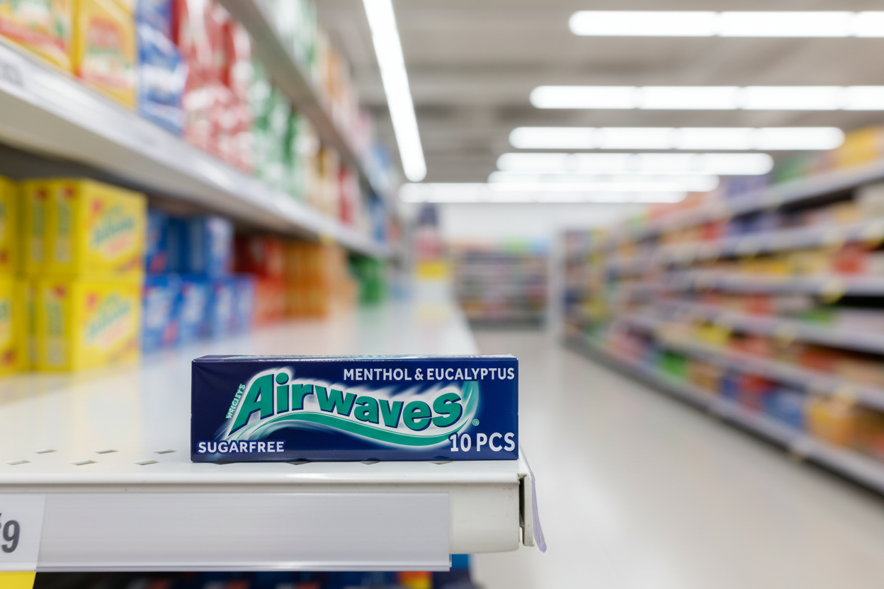 30 x Airwaves Menthol & Eucalyptus Gum 10 Pce