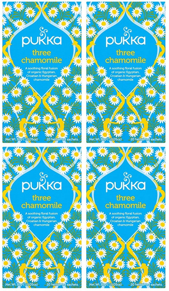 4 x Pukka Organic Three Chamomile Herbal Tea 20 S