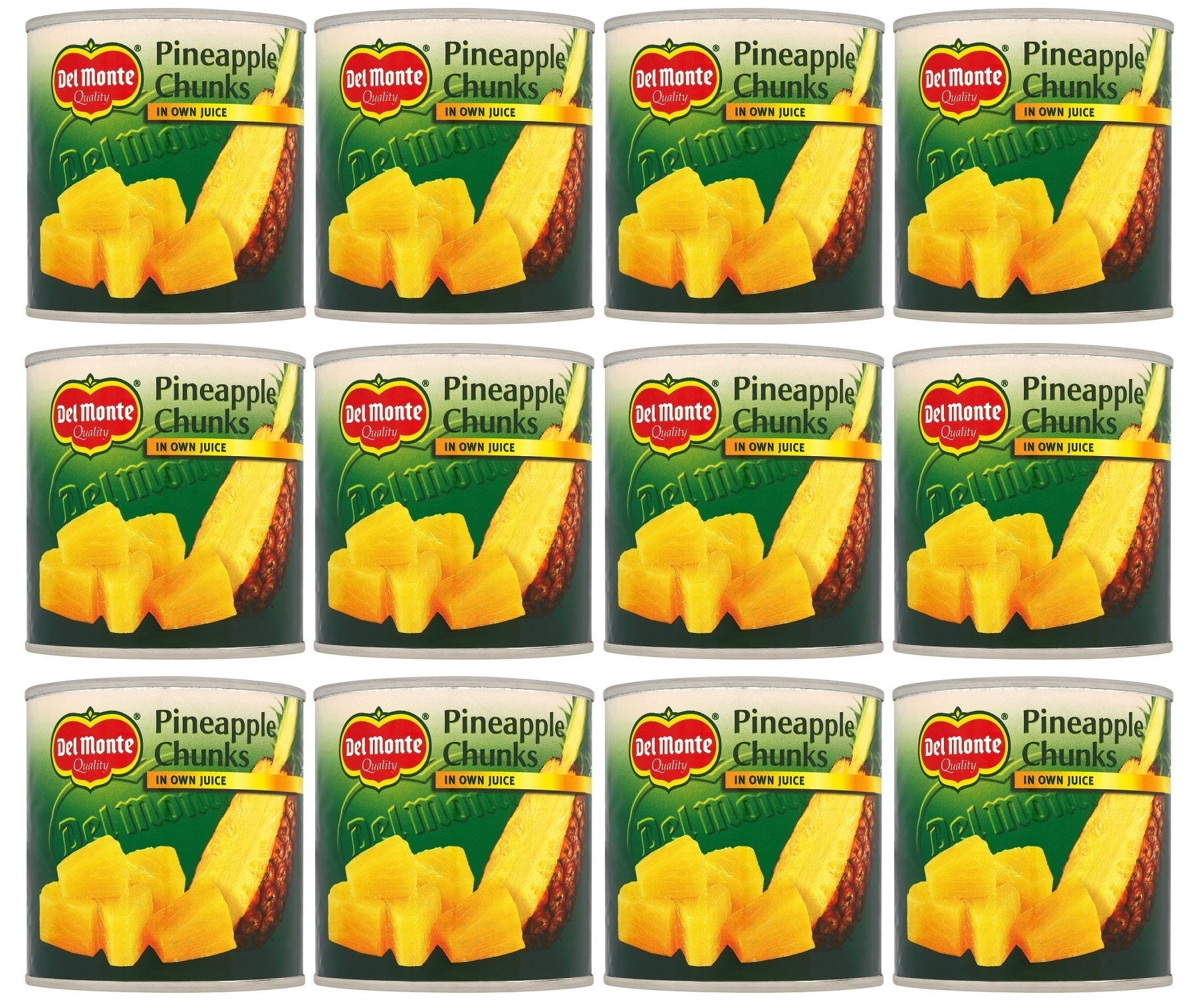 12 x Del Monte Pineapple Chunks In Juice 435G