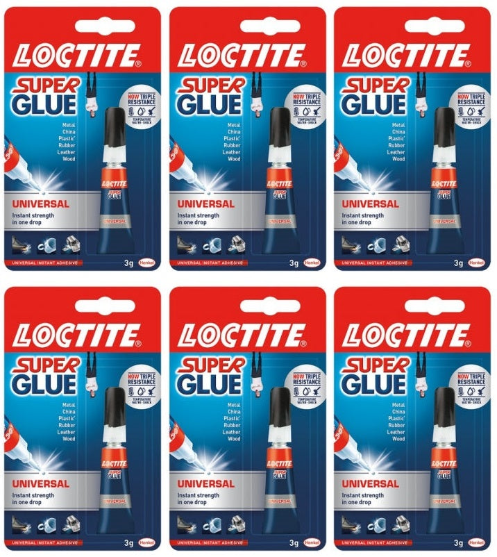 6 x Loctite Super Glue 3g