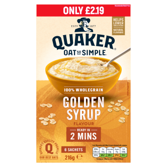 Quaker Oats So Simple Golden Syrup - 6Sach