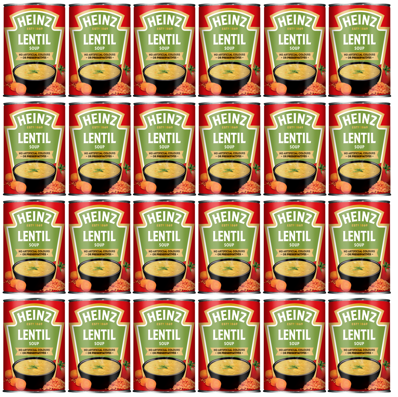 24 x Heinz Soups Lentil 400G