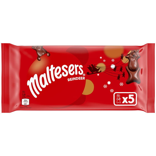 10 X Maltesers Reindeer 5 Pack - 145Gm