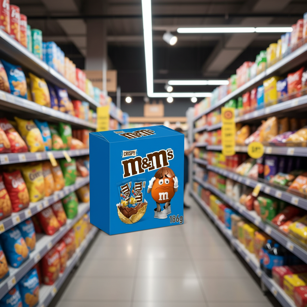 4 x M&m's Crispy Milk Chocolate Large Easter Egg - 186GM