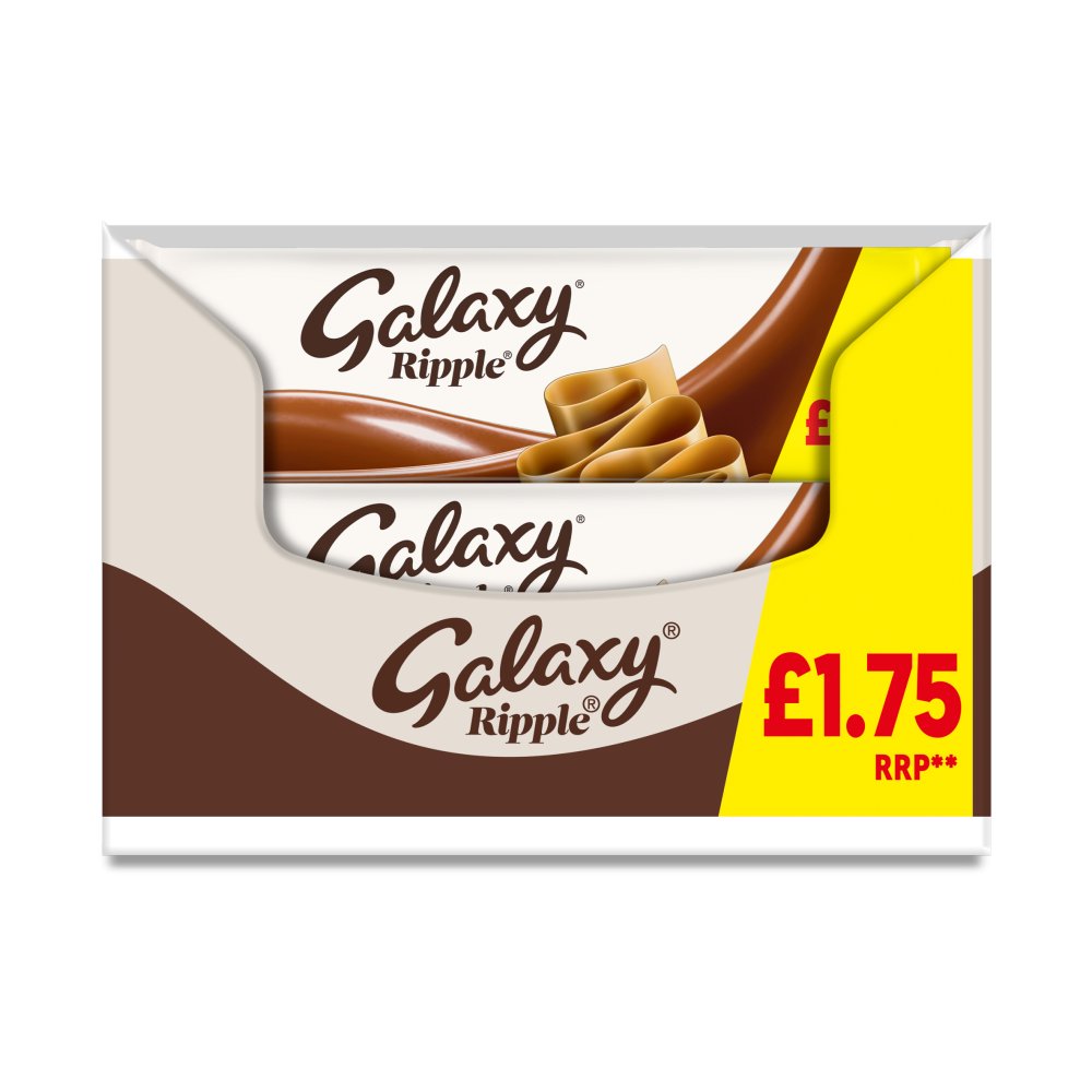 29 X Galaxy Ripple Milk Chocolate Bars 3Pk - 90Gm