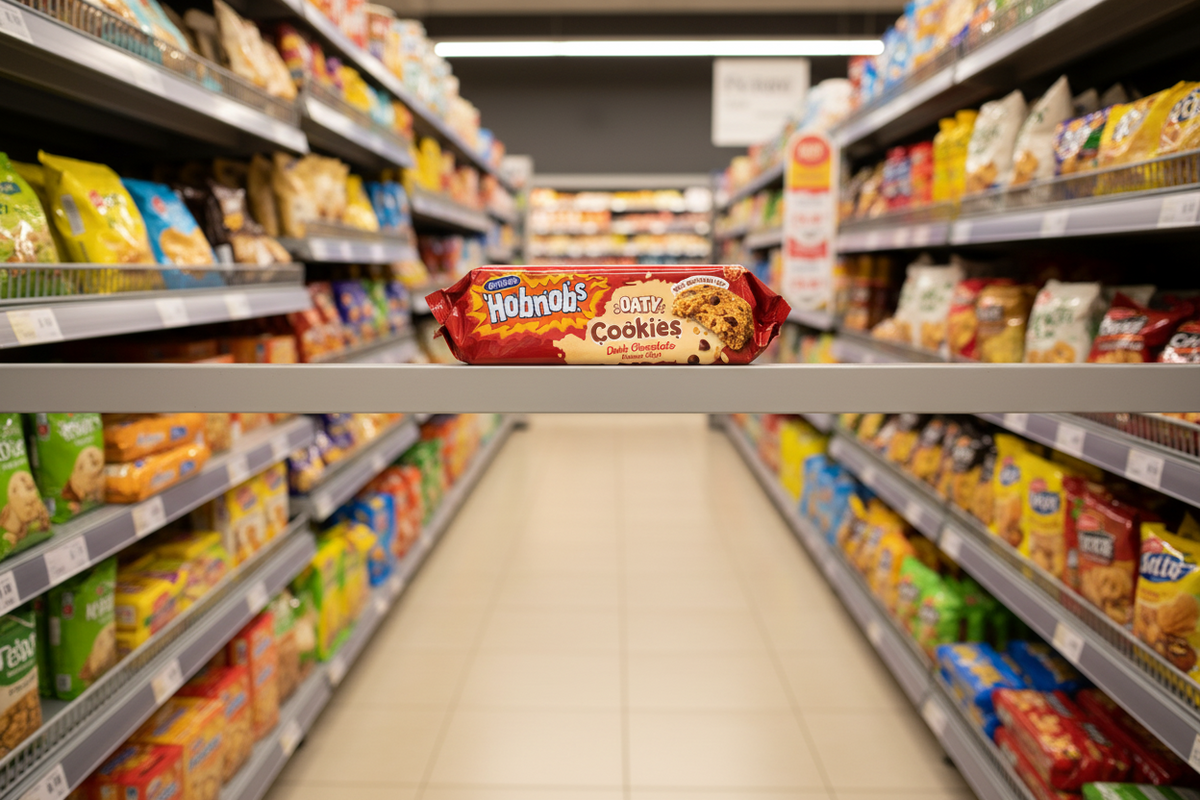 12 X Mcvities Nob Oaty Cookies Dark Chocolate - 155Gm