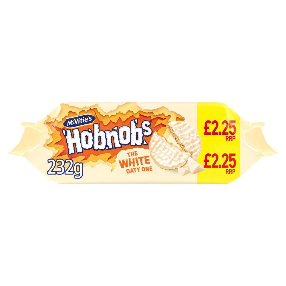 12 X Mcvities White Hobnobs - 232Gm