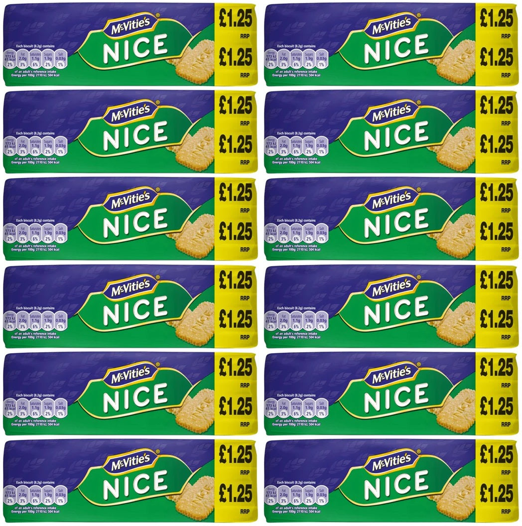 12 x Mcvities Nice - 250GM