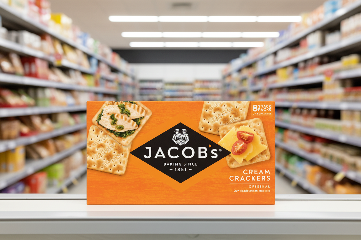 6 x Jacobs Cream Crackers Snack Packs (8 Pack)