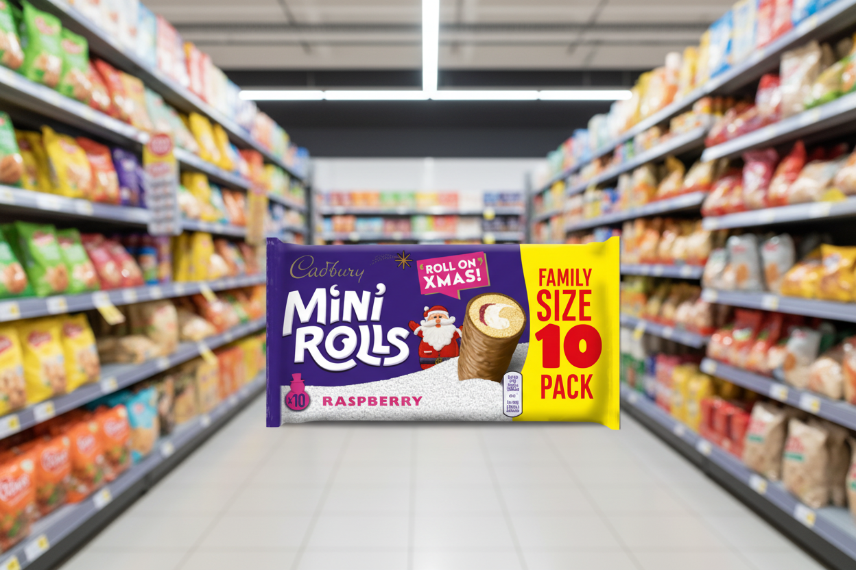 12 x Cadbury Raspberry Mini Rolls 10pk - 10PK