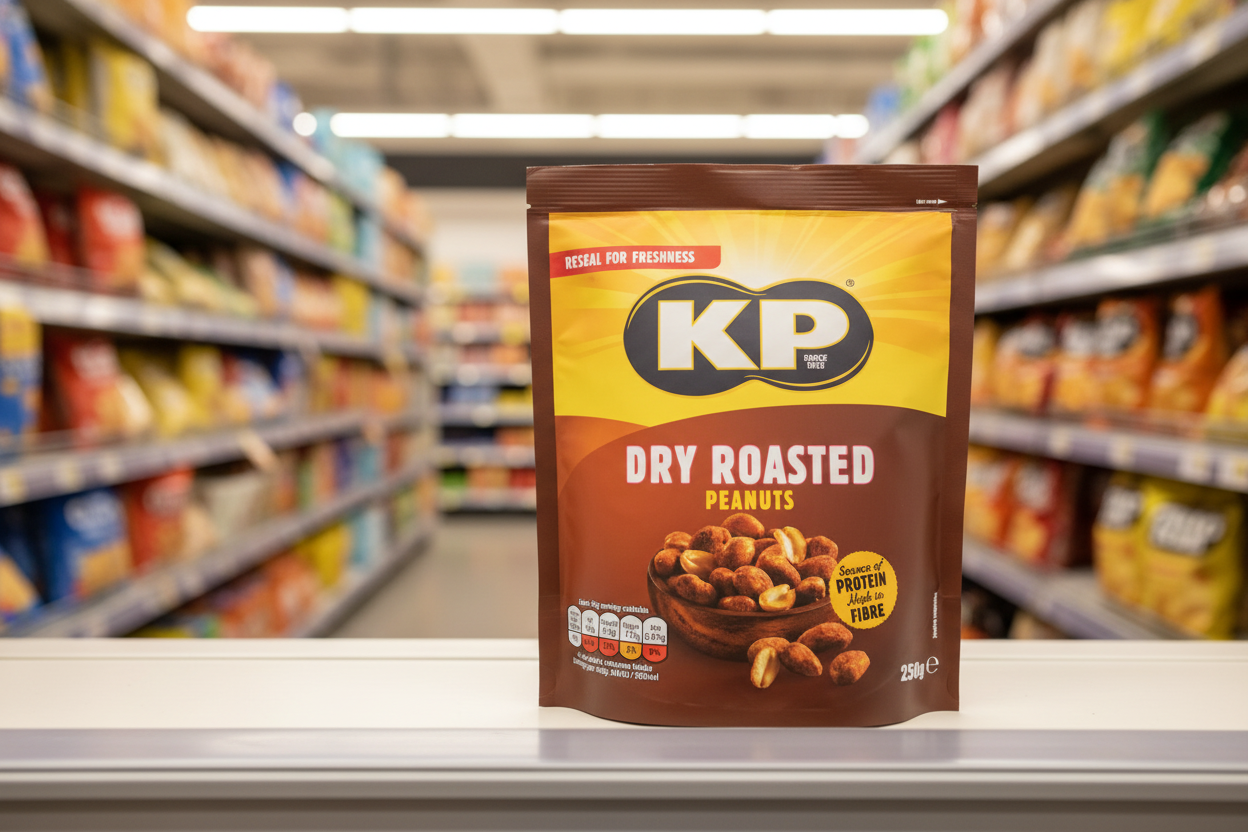 12 x Kp Dry Roasted Peanuts Bag 250Gm