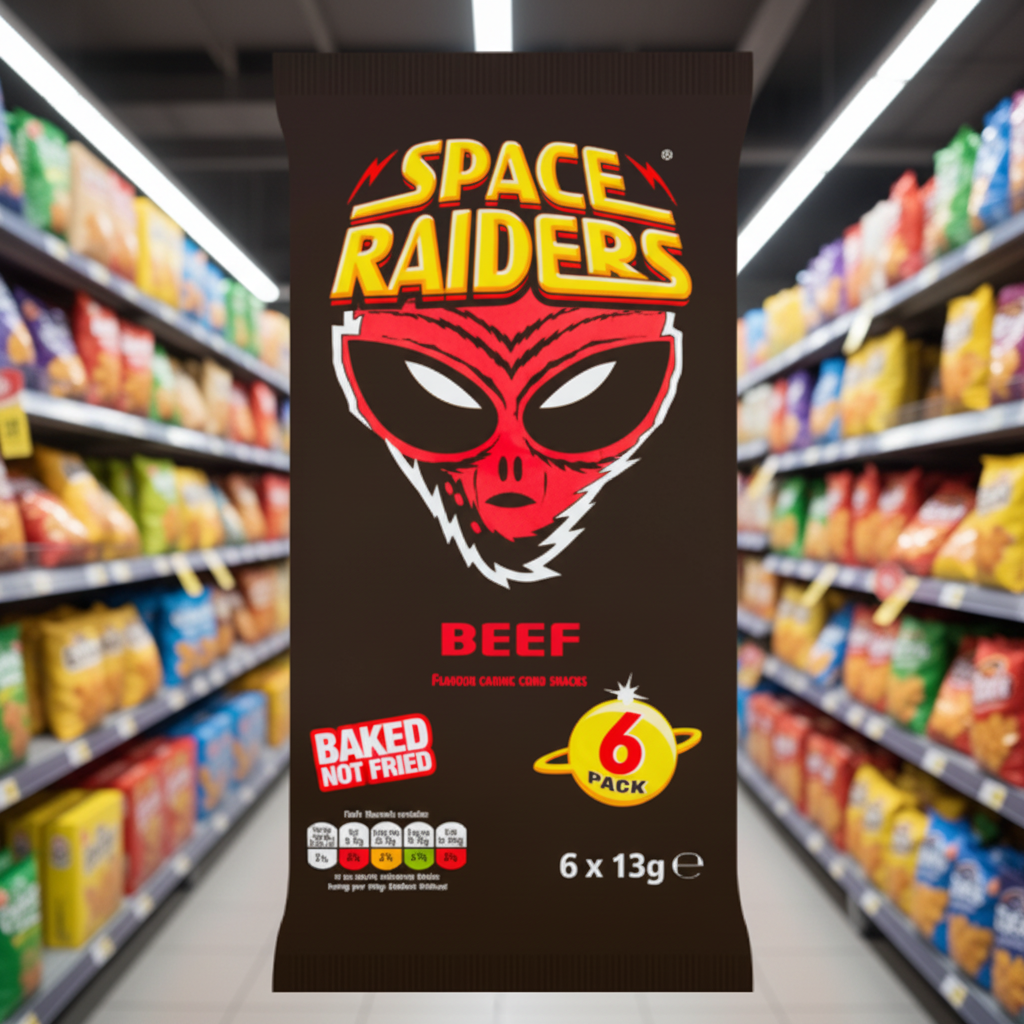 18 x Kp Space Raiders Beef 6Pk 6X13Gm