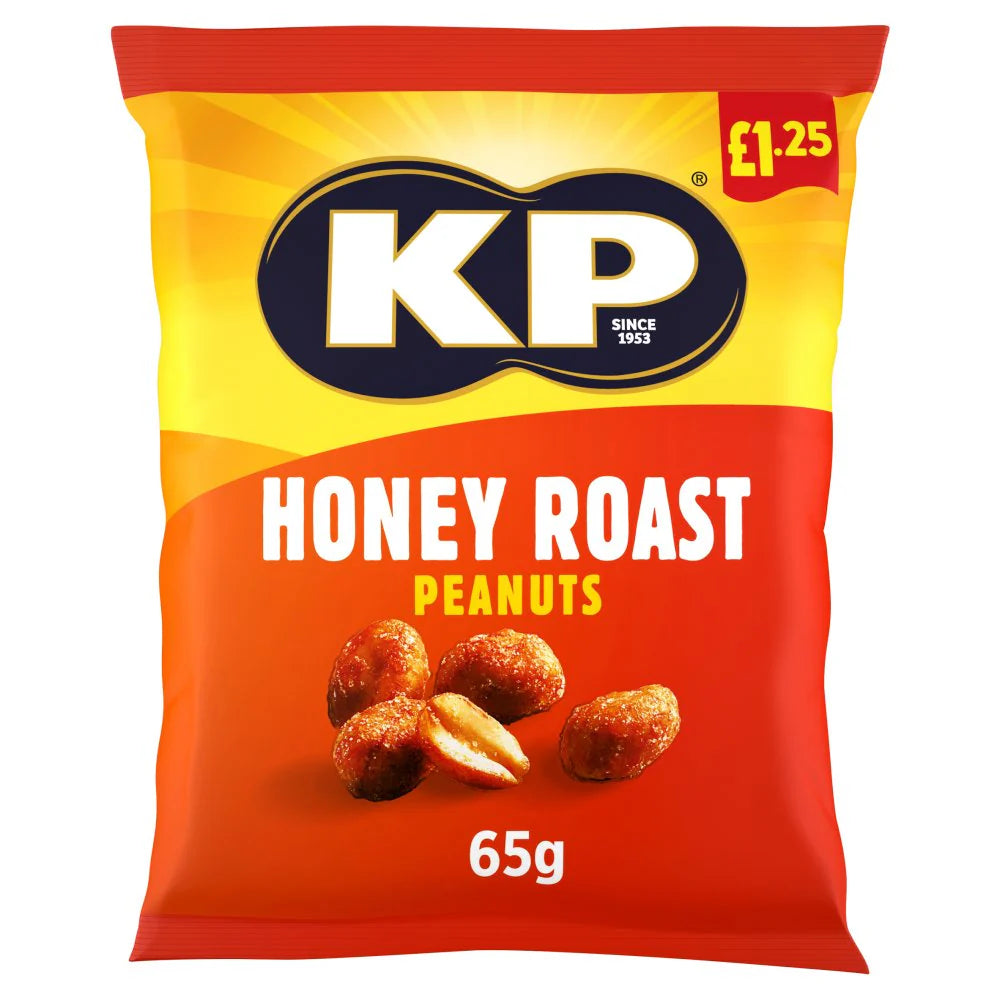 16 x Kp Honey Roasted Peanuts - 65GM