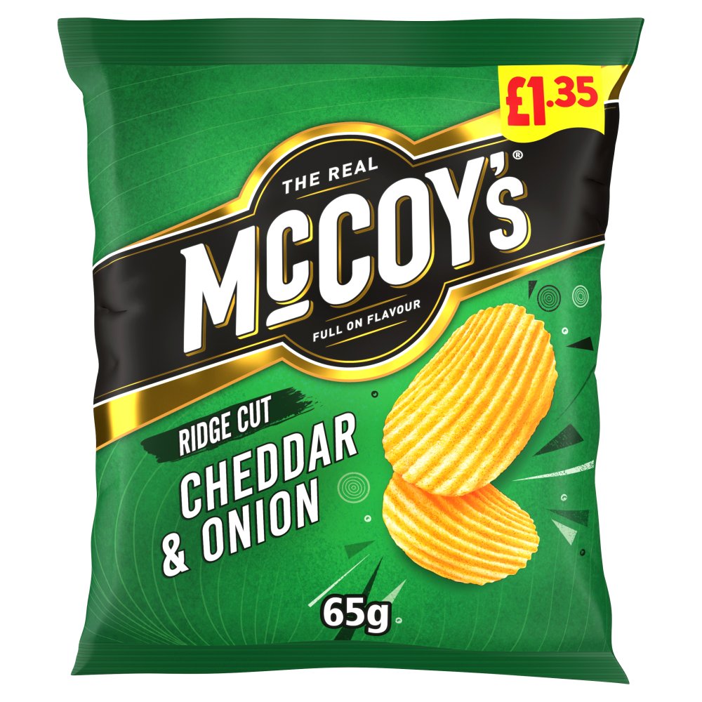 20 x Mccoys Cheddar & Onion - 65GM