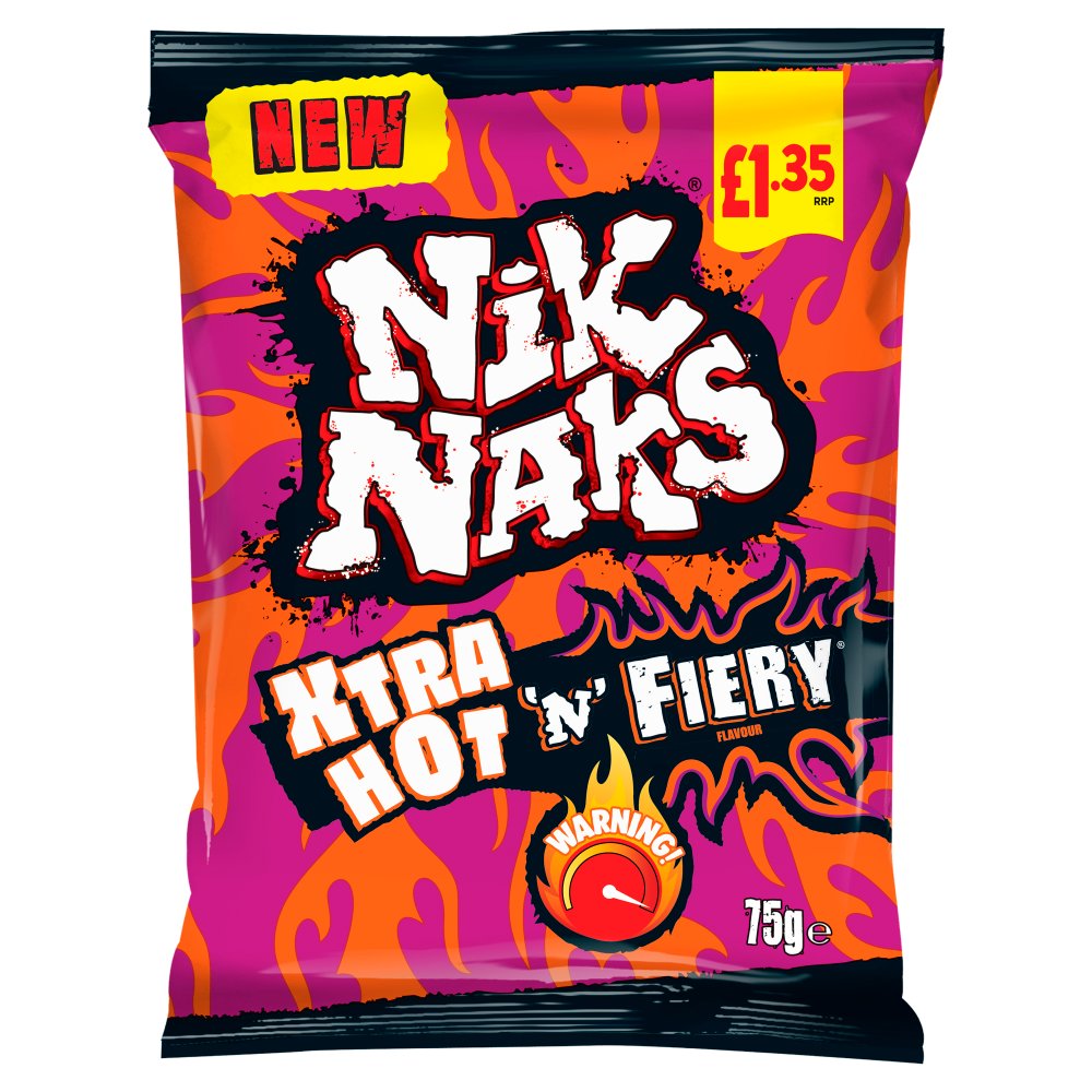 20 X Kp Nik Naks Xtra Hot N Fiery - 75Gm