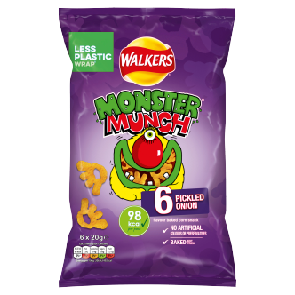 Walkers Monster Munch Pickled Onion 6Pk x 22Gm
