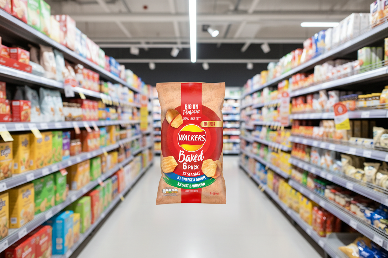 18 x Walkers Baked Variety 6Pk - 6X25Gm