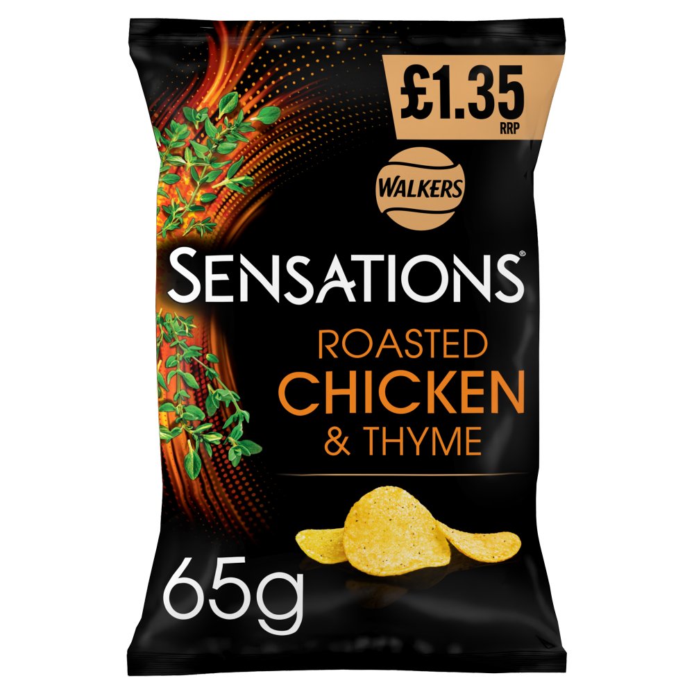 18 X Sensations Chicken & Thyme Crisps - 65Gm