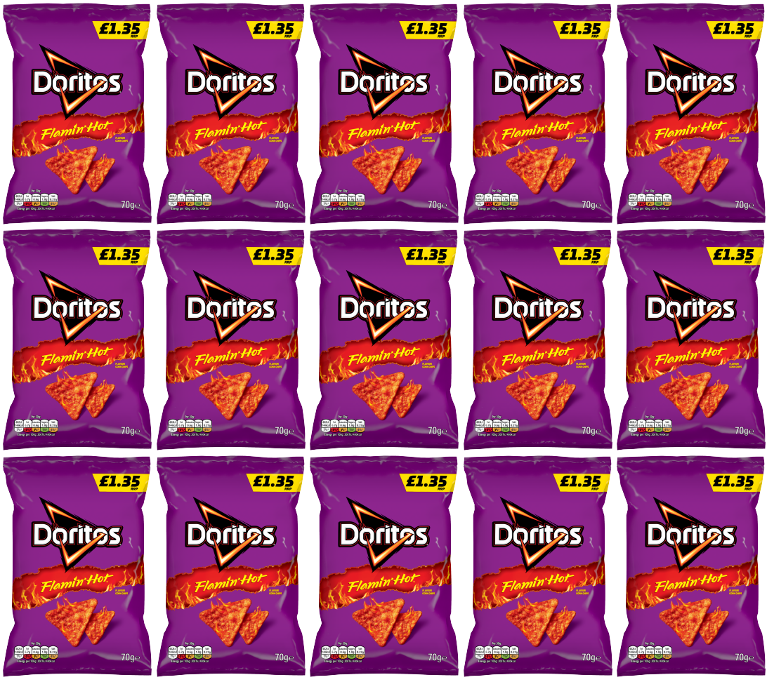15 x Doritos Extra Flamin Hot - 70GM