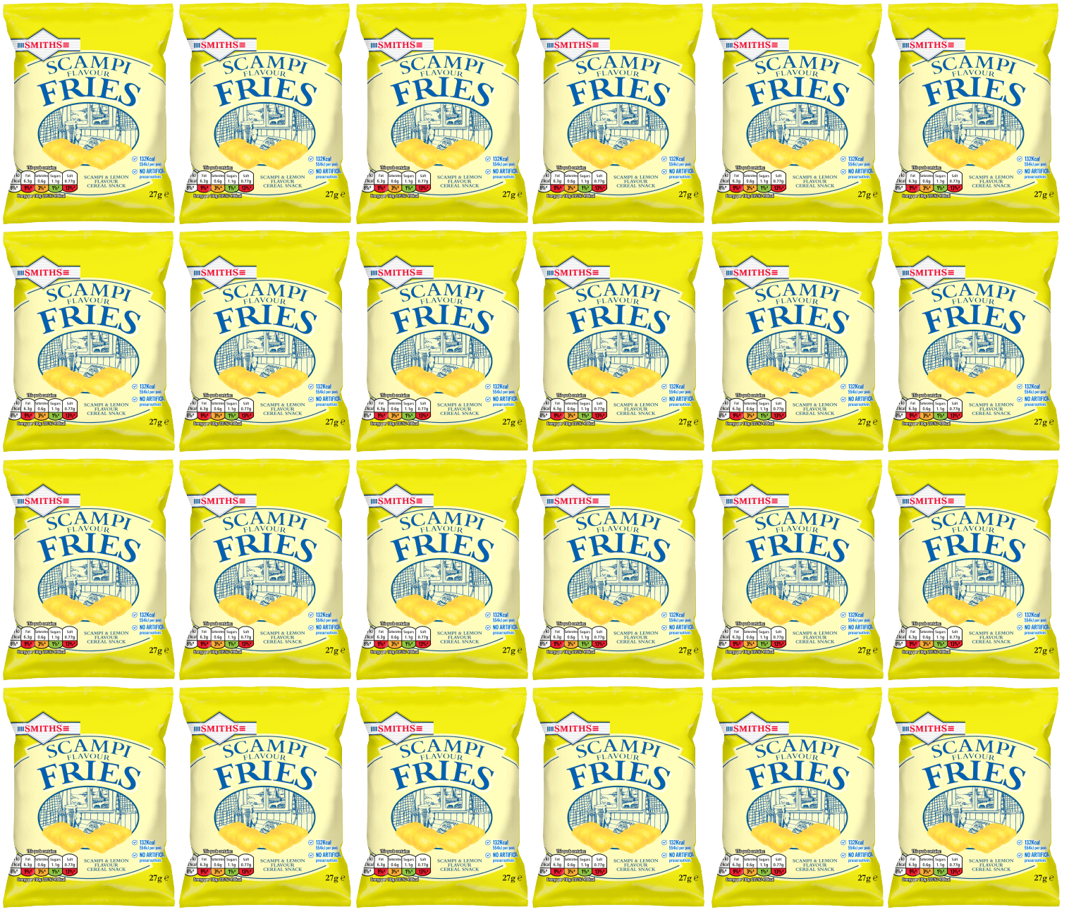 24 x Smiths Fries Scampi & Lemon 27G