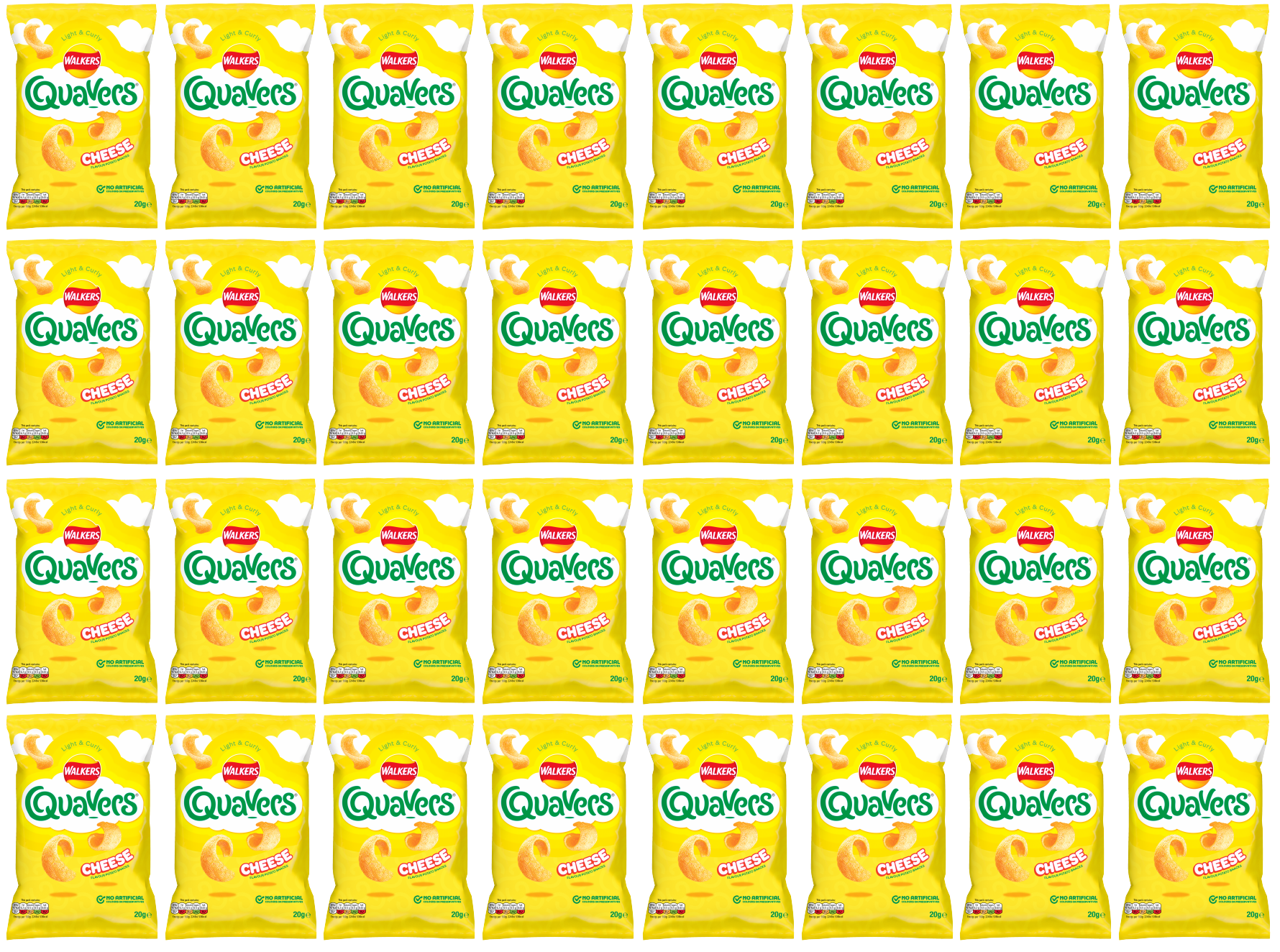 32 x Quavers Cheese 20Gm