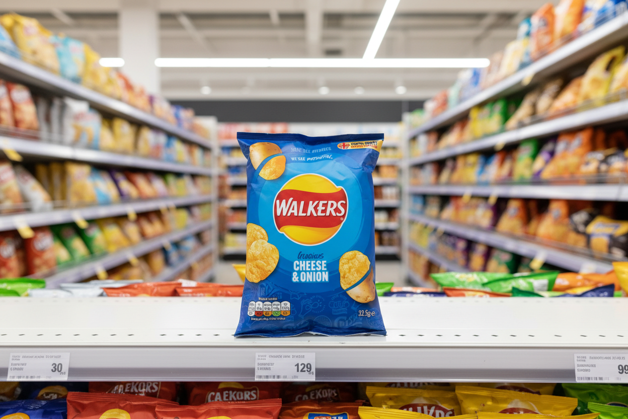 32 x Walkers Cheese & Onion 32.5Gm