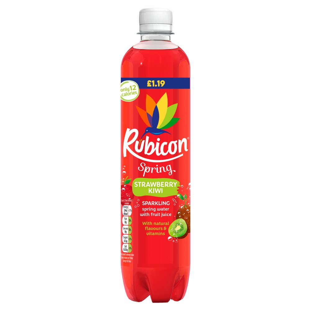 12 x Rubicon Spring Strawberry & Kiwi - 500ML