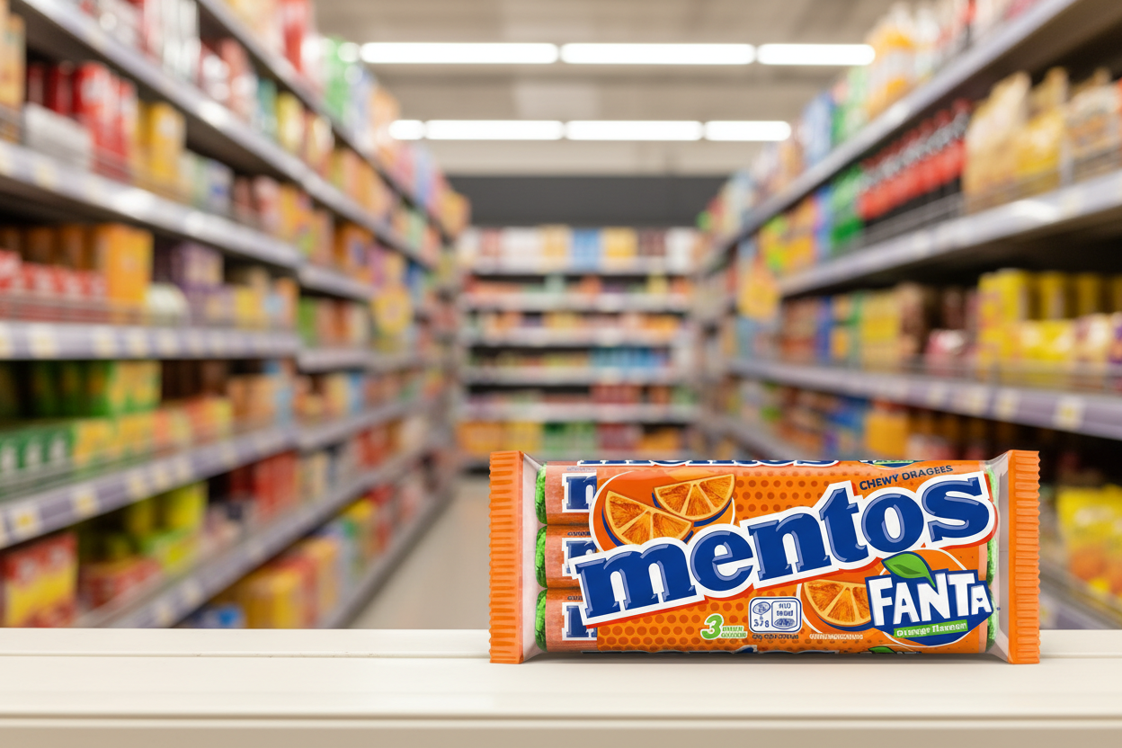 25 x Mentos Fanta Chewy Dragees Orange Flavour 3 X 37.5G