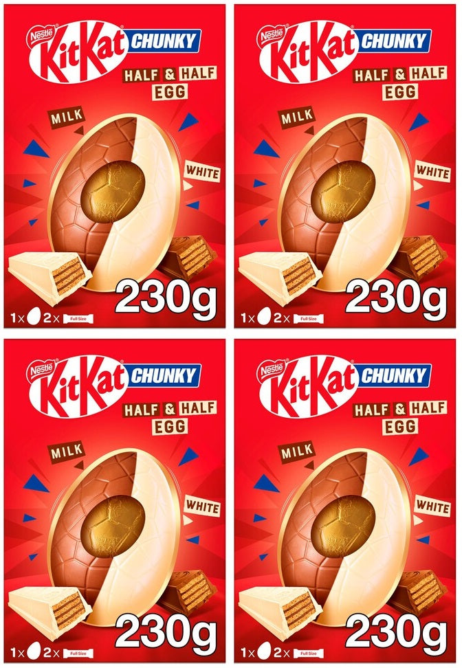 4 x Kit Kat Chunky White & Milk Giant Egg - 230GM