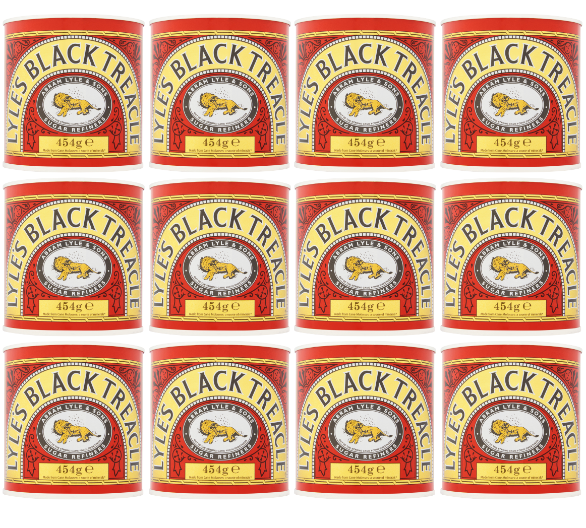 12 x Lyles Black Treacle 454Gm