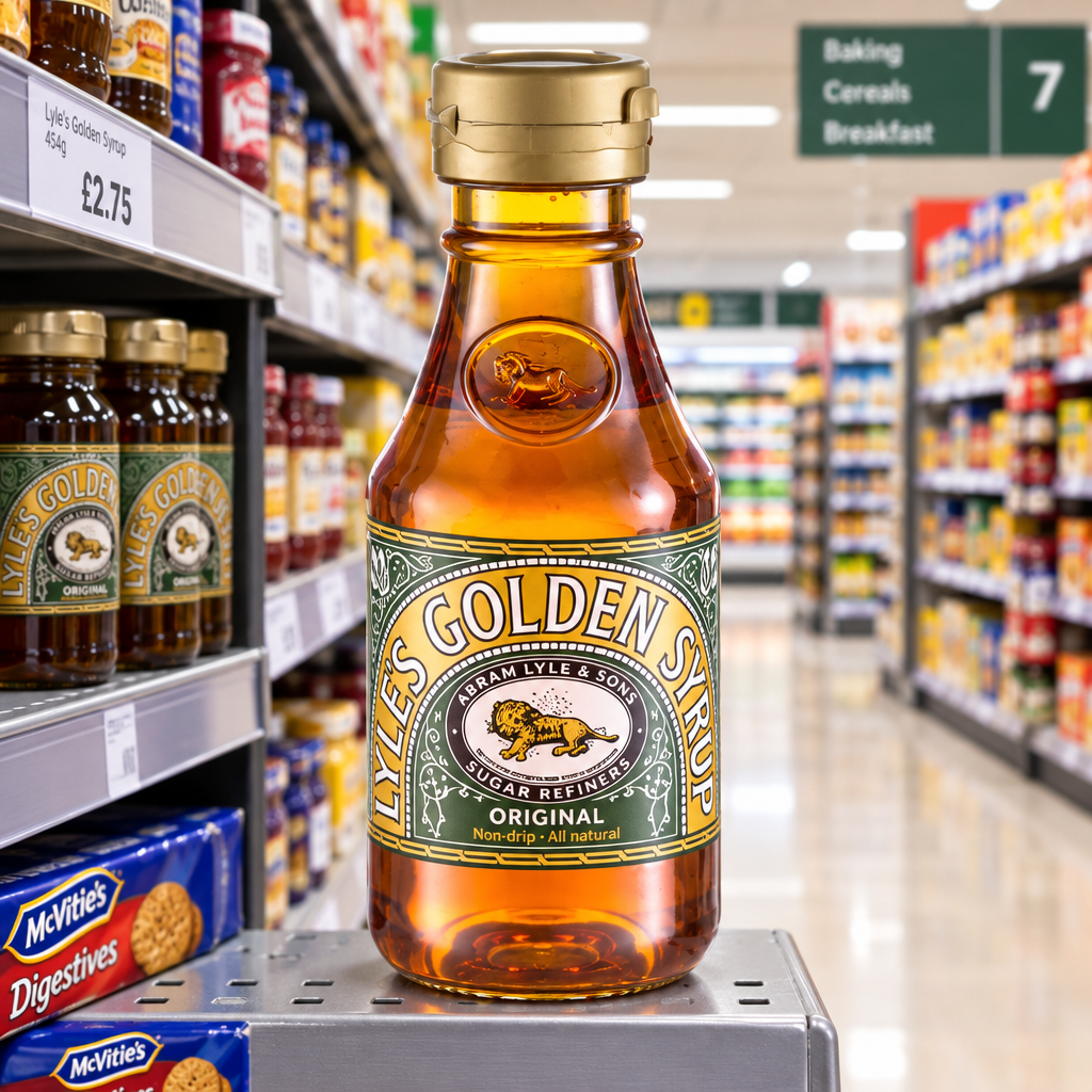 12 x Lyles Pouring Golden Syrup Bottle 454Gm