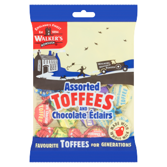 Walkers Assorted Toffees & Chocolate Eclairs 150Gm