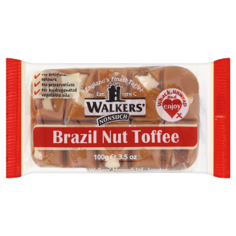 Tray Walkers Brazil Nut Toffee 100Gm