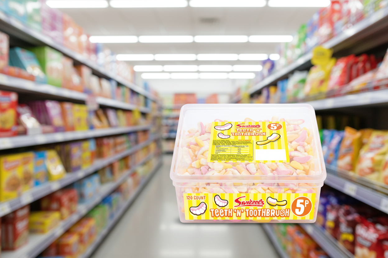 120 X Swizzels Tub Teeth N Toothbrush