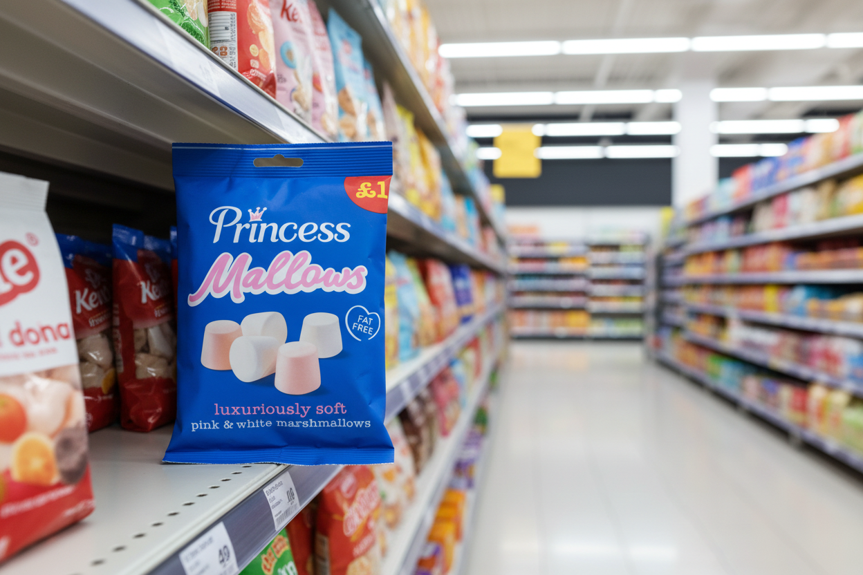 12 x Princess Marshmallows Pink & White 150Gm