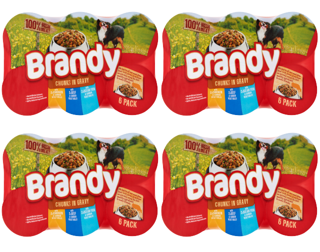 24 x Brandy Variety Chunks In Gravy 395G