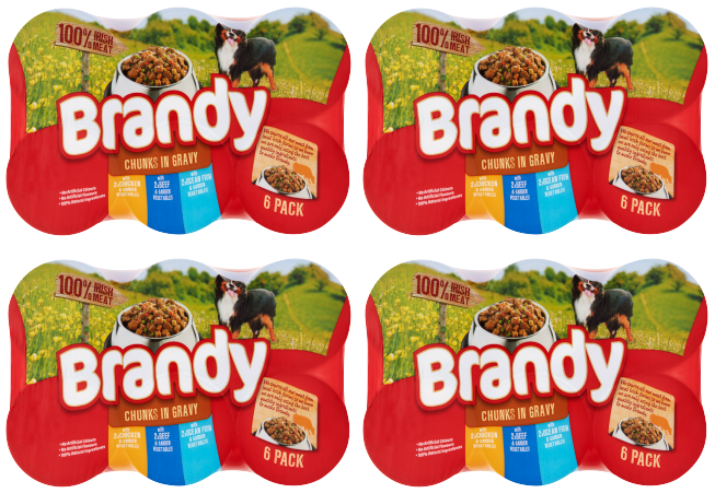 4 x Brandy Chunks In Gravy Variety 6 X 395G