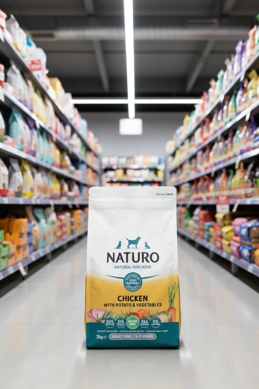4 x Naturo Dry Adult Dog Chicken & Potato - 2KG