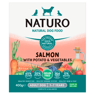 7 x Naturo Adult Dog Tray Salmon & Potato - 400GM