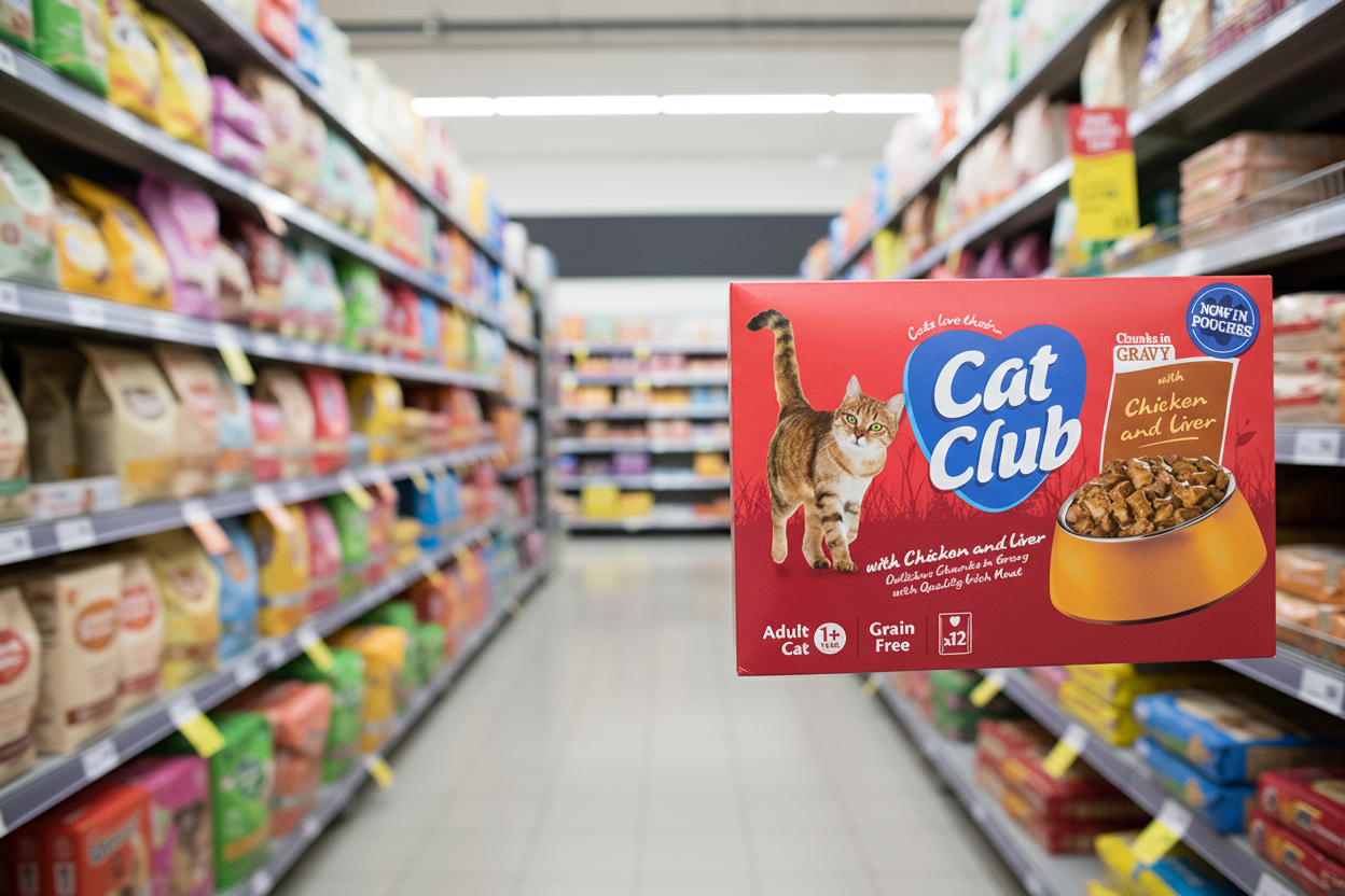 4 x Cat Club Multipack In Gravy 12 Pouch 12X100G