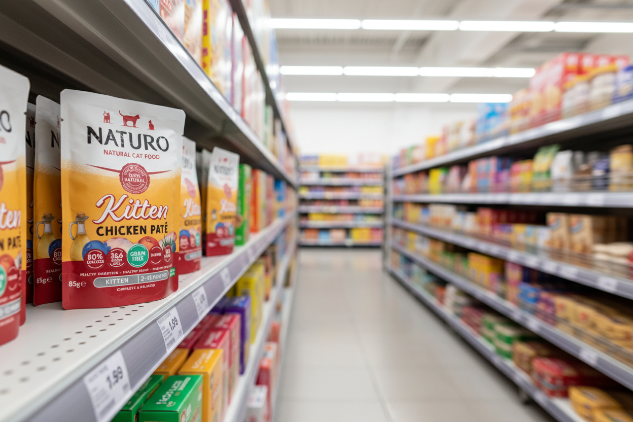 12 x Naturo Kitten Pouch Chicken Pate - 85GM