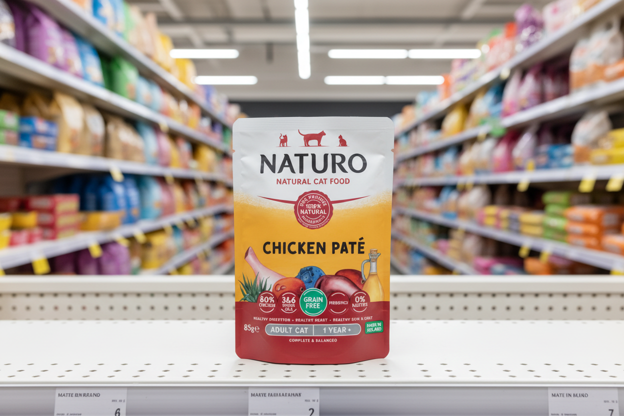 12 x Naturo Cat Pouch Chicken Pate - 85GM