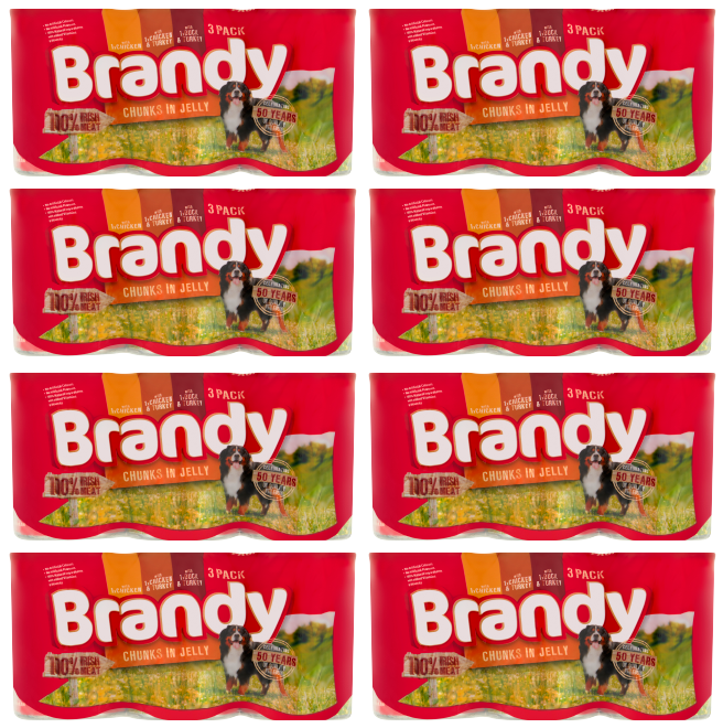 8 x Brandy Chunks In Jelly Variety Pack 3 X 395G