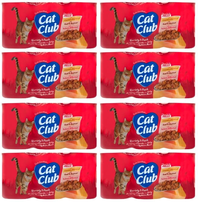 8 X Cat Club Variety Jelly 3X400G